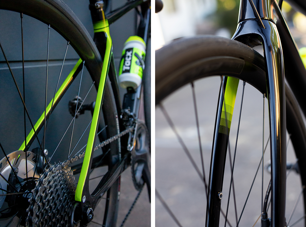 Reflektierende Farbe am Cannondale Synapse