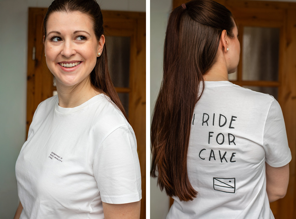 T-Shirt mit der Aufschrift I Ride for Cake 