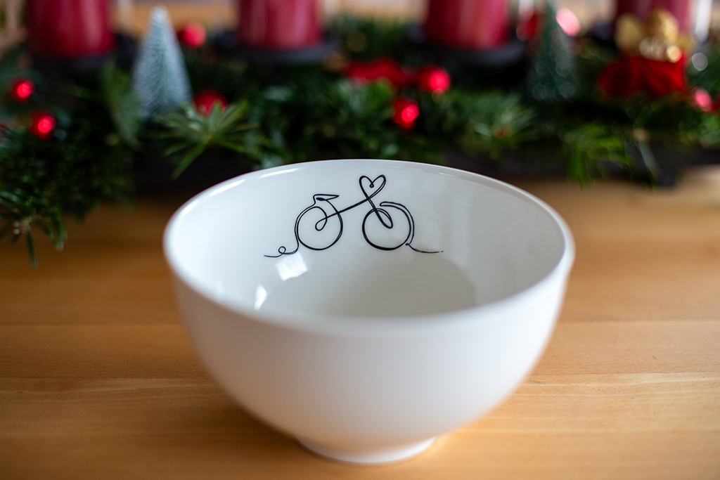 Müslischale von Villeroy & Boch mit Fahrradmotiv